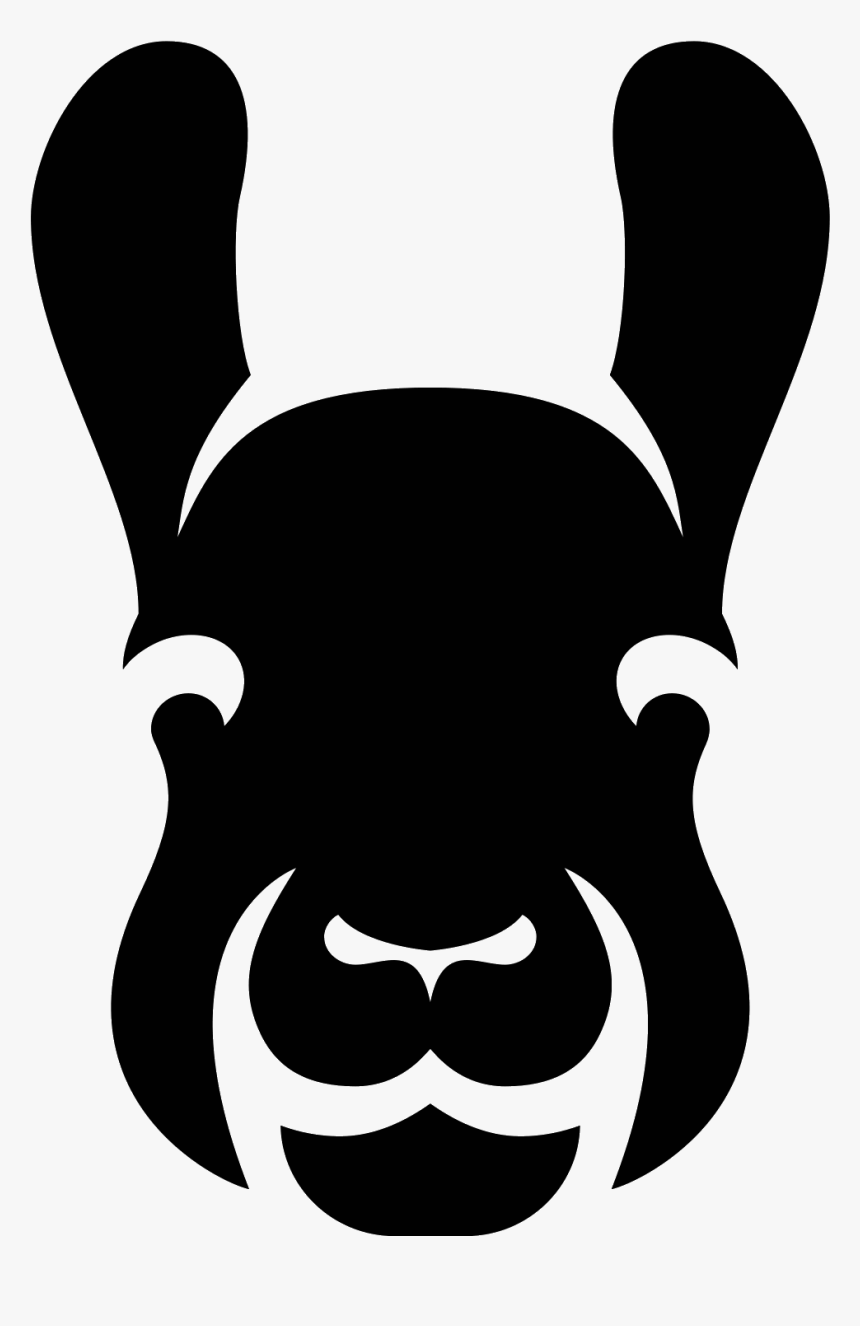 The Logo Is The Face Of A Llama, Looking Directly On, - Llama Head Pumpkin Stencil, HD Png Download, Free Download