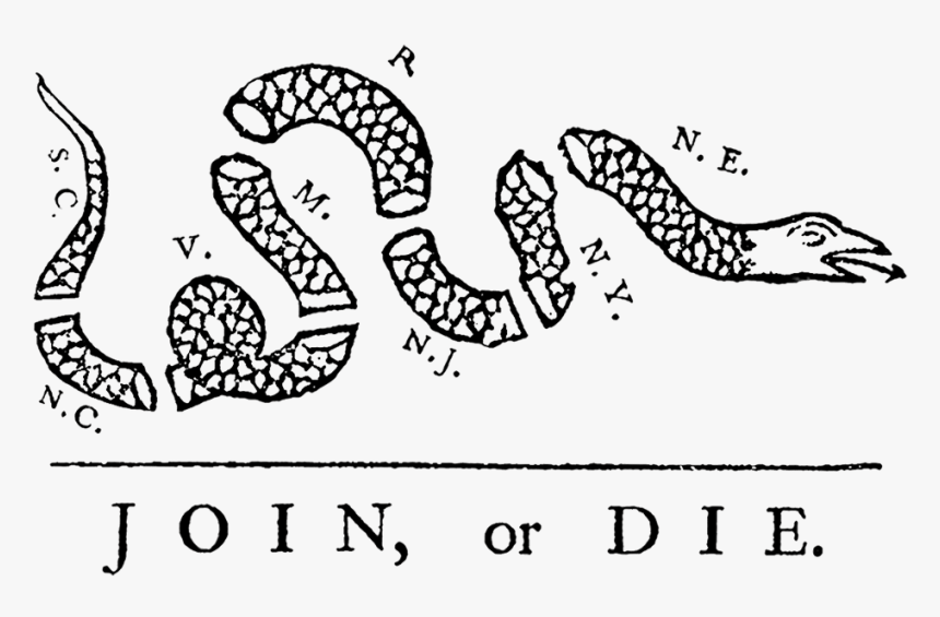 Join Or Die Political Cartoon, HD Png Download, Free Download