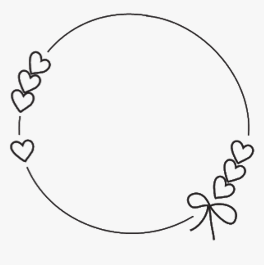 Border Frame Wreath Circle Round Doodle Freetoedit - Doodle Circle Frame Png, Transparent Png, Free Download