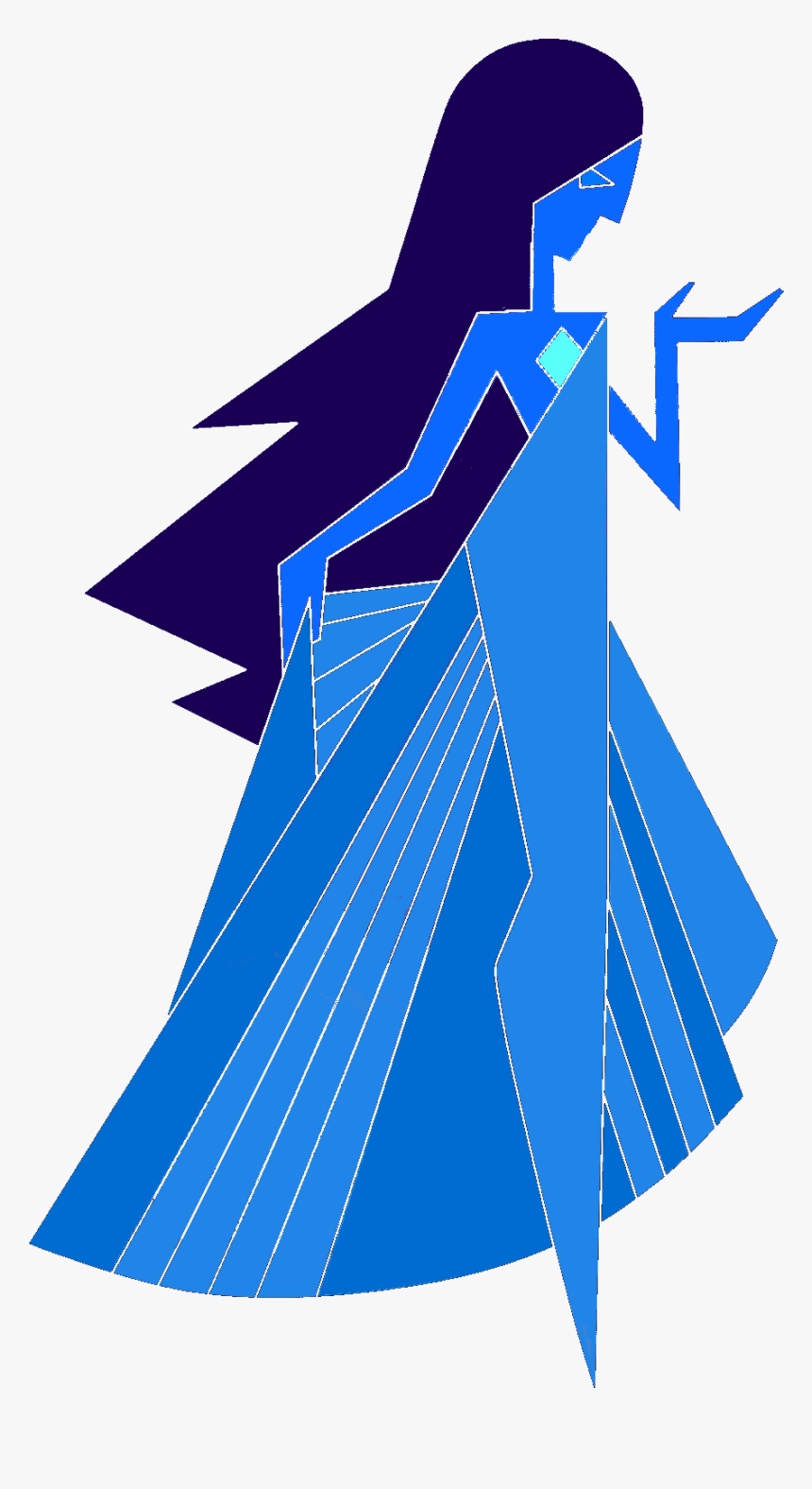 Blue Diamond Alone - Steven Universe Blue Diamond Mural, HD Png Download, Free Download