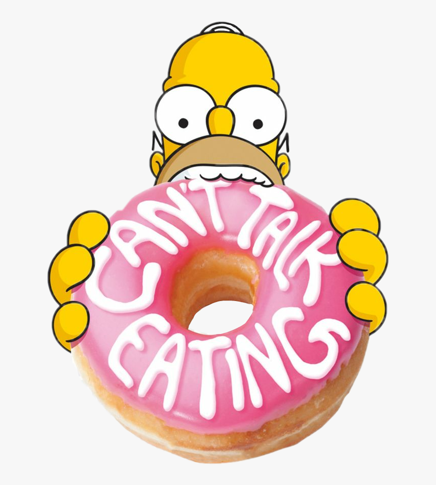 #donut #simpsons #homer - Homer Eating Donuts, HD Png Download - kindpng.