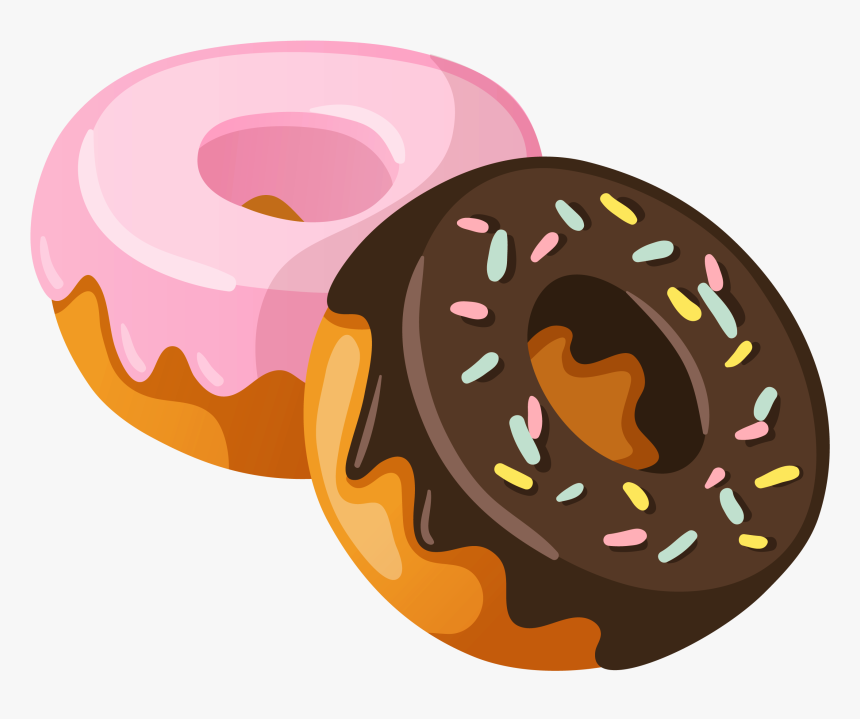Coffee And Doughnuts Clip Art - Clipart Donut, HD Png Download, Free Download