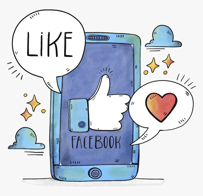 Facebook On Phone Clipart, HD Png Download, Free Download