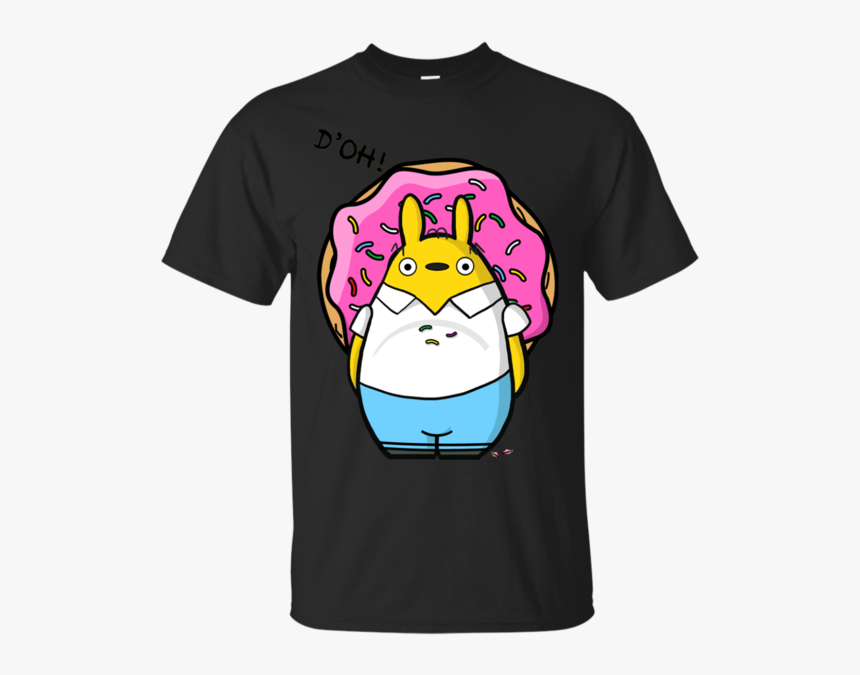 Totoro Simpson Hides Donut The Simpsons T Shirt & Hoodie - T-shirt, HD Png Download, Free Download