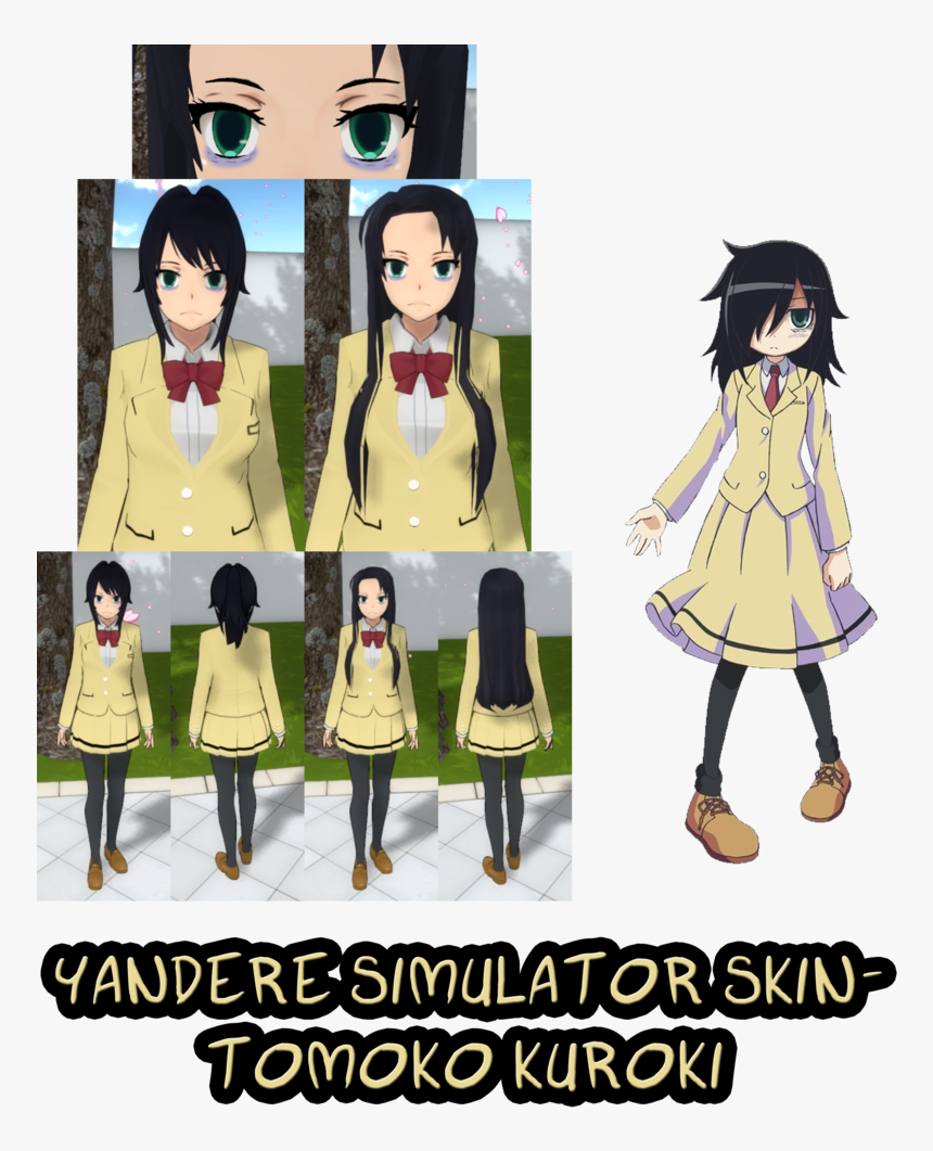 Yandere Simulator Tomoko Kuroki Skin Png Rwby Yandere - Skins Para Yandere Simulator, Transparent Png, Free Download
