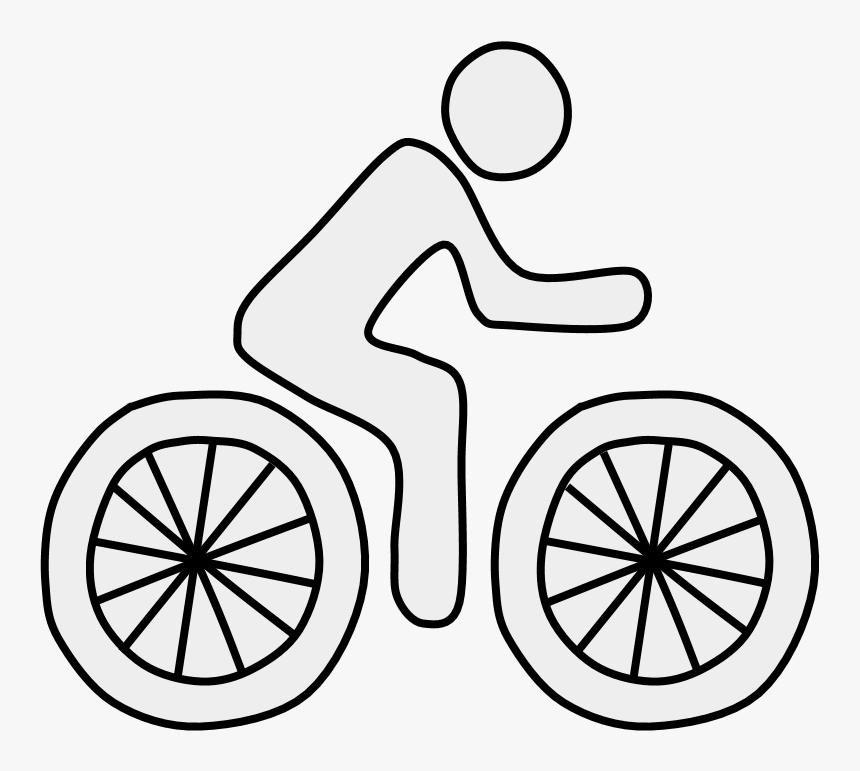 Bicyclist, Bicycle, Black And White - Carruaje De Princesa Png, Transparent Png, Free Download