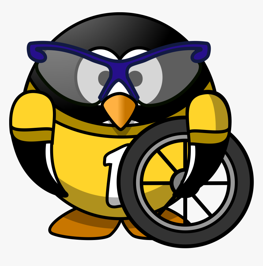 Cyclist Penguin Clip Arts - Tux Bike, HD Png Download, Free Download