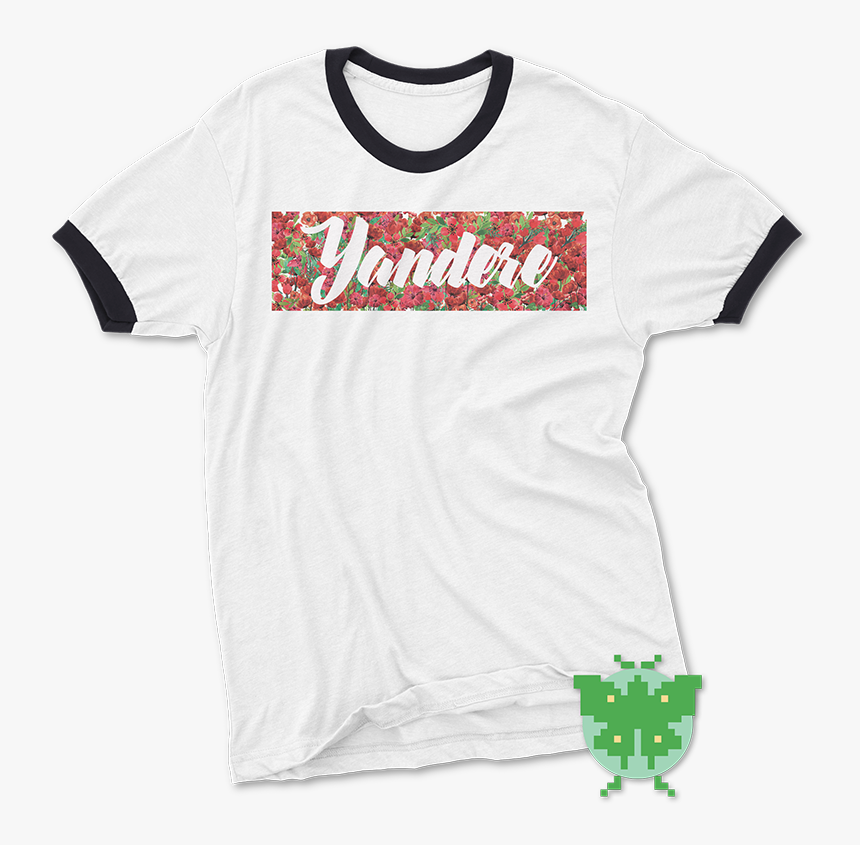 White Yandere Personality Ringer Shirt - Tee Shirt Annonce Grossesse, HD Png Download, Free Download