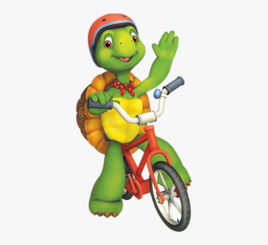 Franklin On His Bicycle - Transparent Franklin The Turtle Clipart, HD Png Download, Free Download
