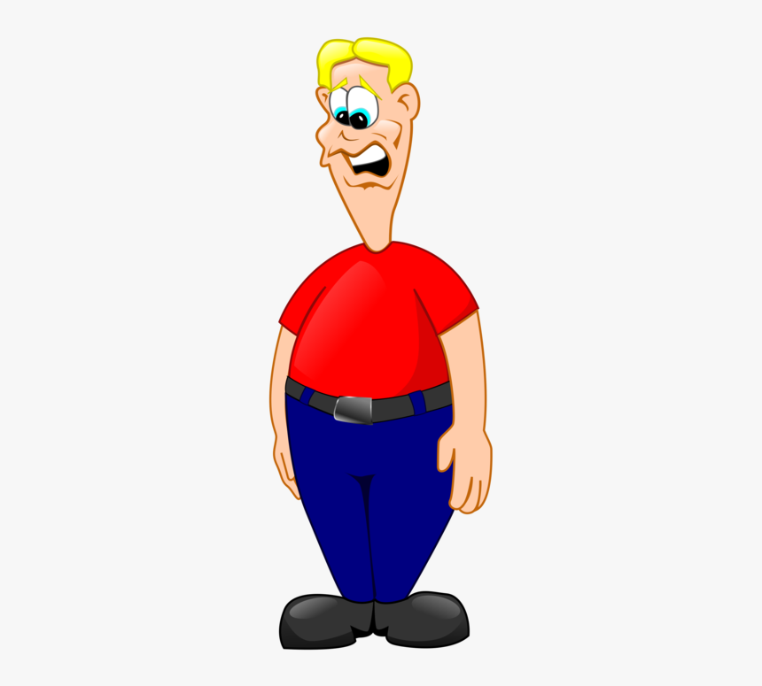 Standing,shoulder,play - Clipart Of Worried Man Cartoon, HD Png Download, Free Download