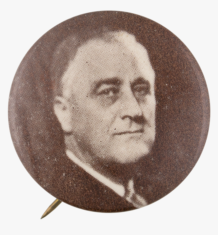 Roosevelt Black And White Portrait Political Button - Circle, HD Png Download, Free Download