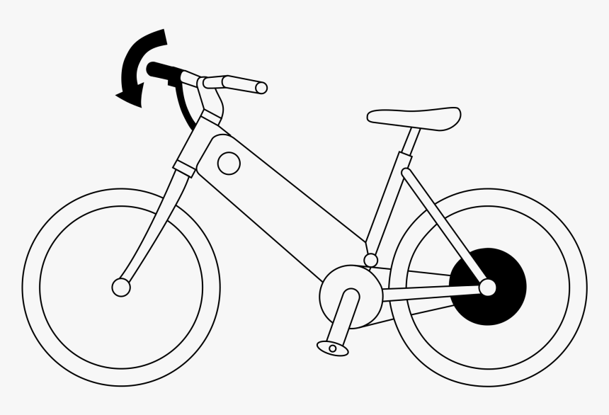 Unicycle Drawing Easy Huge Freebie Download For Powerpoint - Drawing Of An Electric Bike, HD Png Download, Free Download