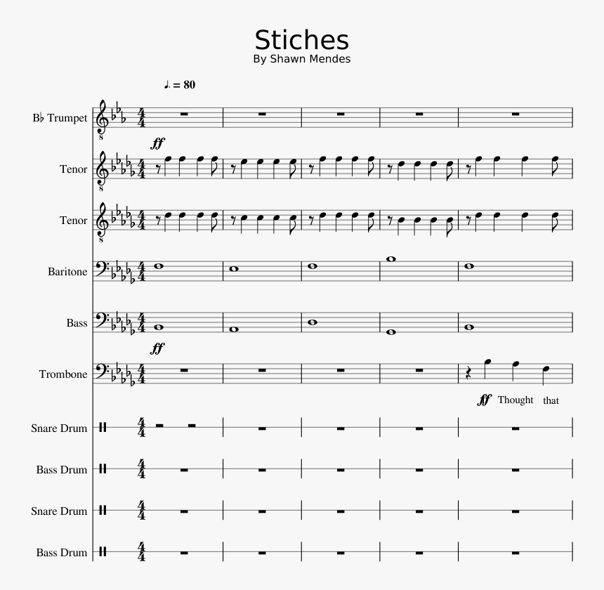 Stiches Sheet Music 1 Of 31 Pages - Stitches Clarinet Sheet Music, HD Png Download, Free Download