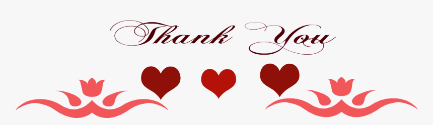 Thank You Scroll Hearts Red - Thank You Love Transparent Background, HD Png Download, Free Download