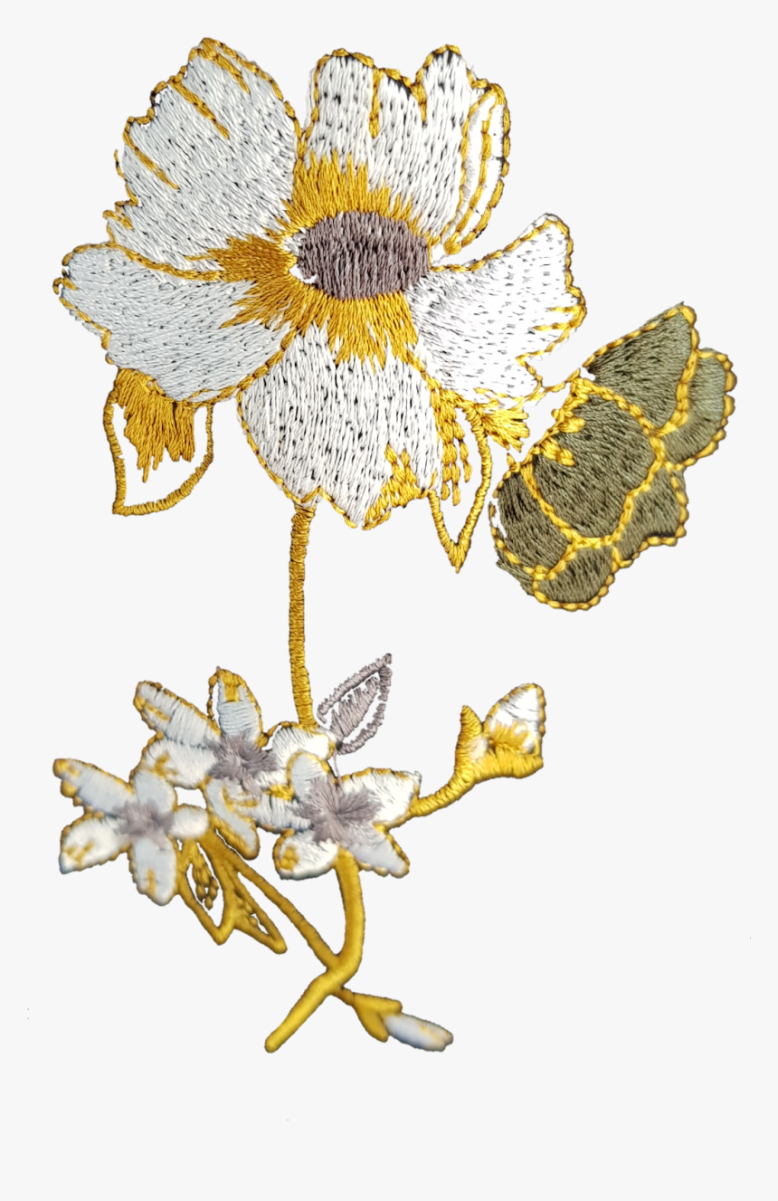 #stiches #flowers #embroidery - Oxeye Daisy, HD Png Download, Free Download