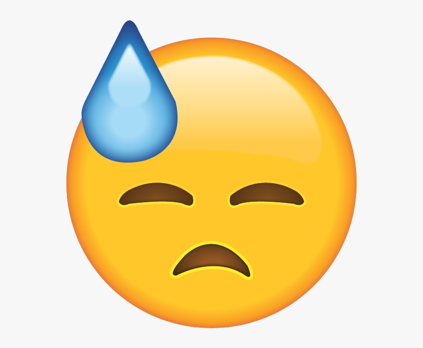 Cold Sweat Emoji Png, Transparent Png, Free Download