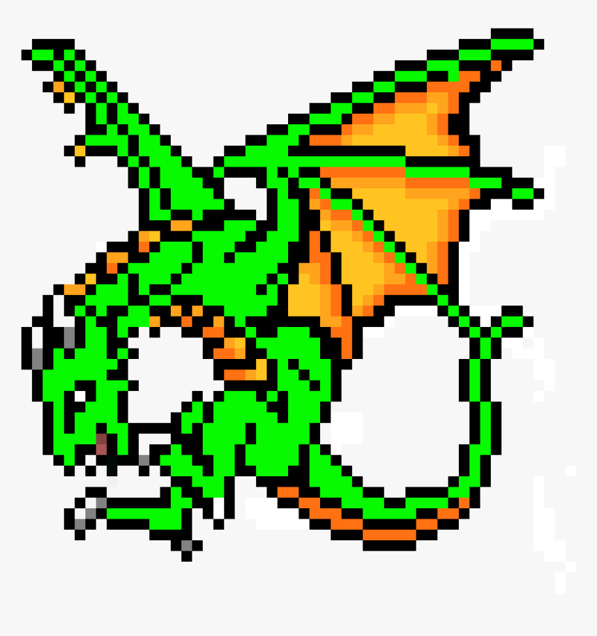 Pixel Art Blue Dragon, HD Png Download, Free Download