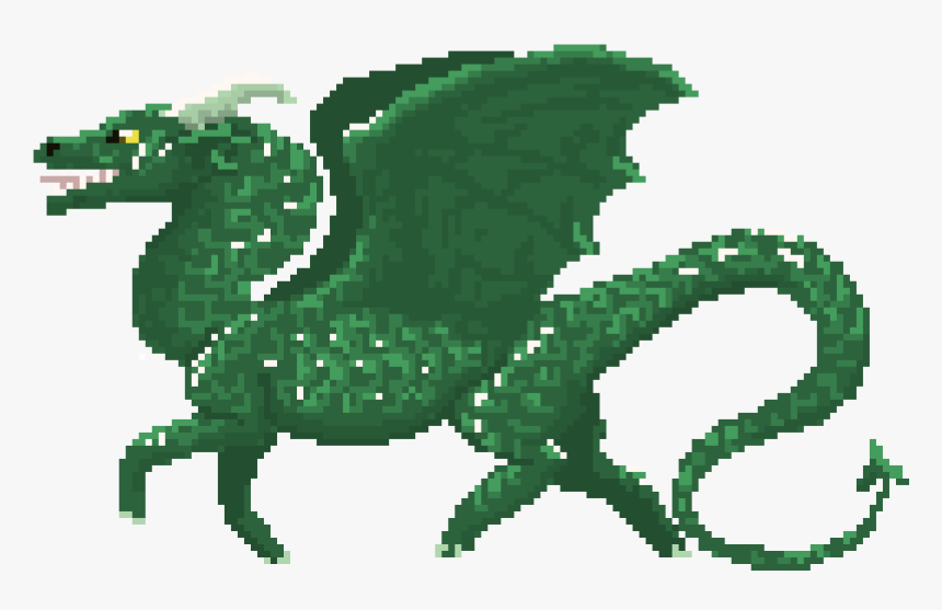 Green Dragon Pixel Art, HD Png Download, Free Download