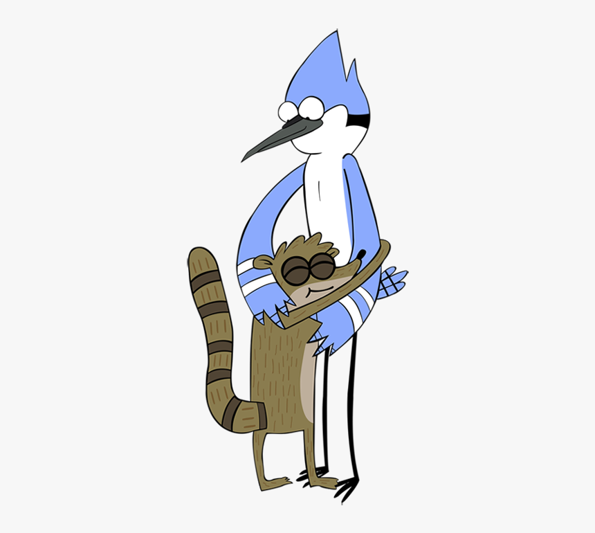 Regular Show Mordecai And Rigby Hug, HD Png Download, Free Download