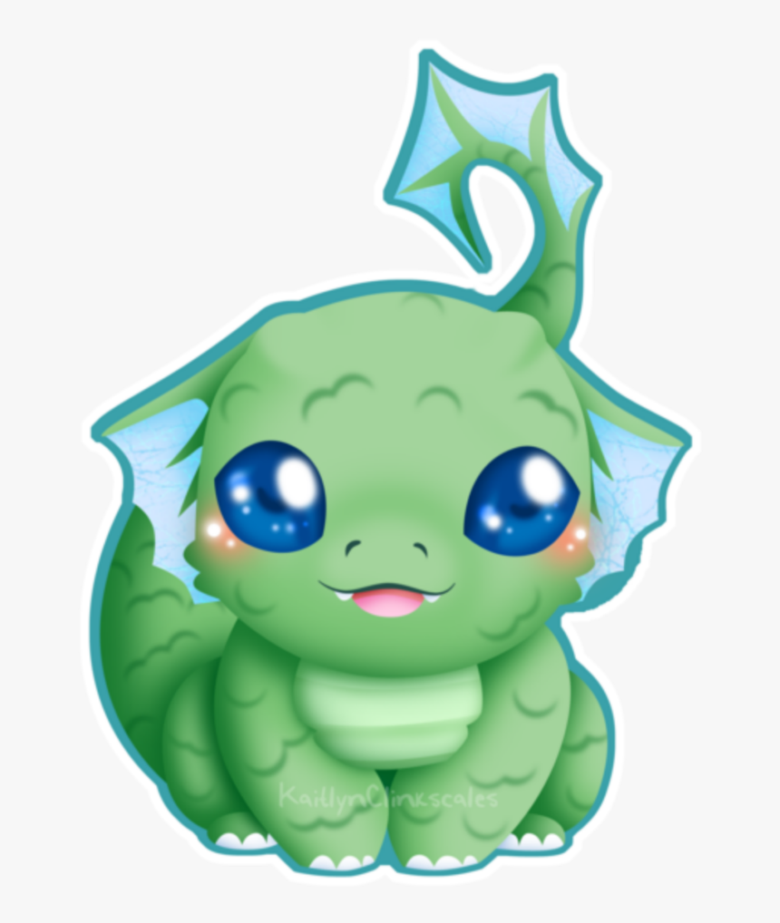 #mq #green #dragon #dragons #baby - Cute Green Baby Dragon, HD Png Download, Free Download
