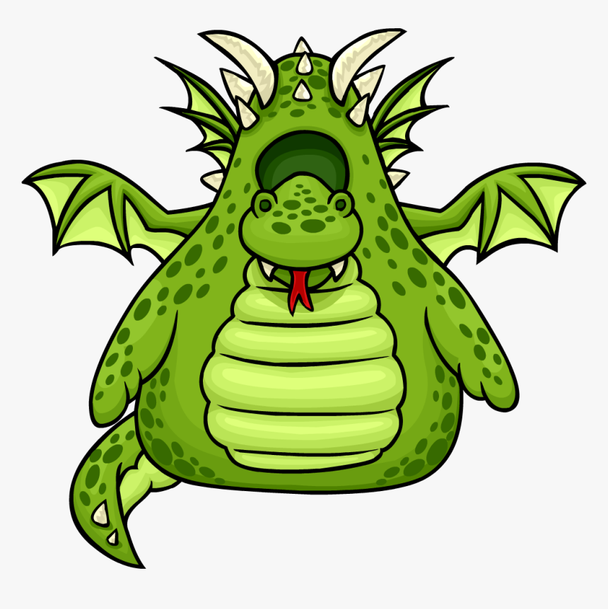 Green Dragon Costume - Club Penguin Enchanted Dragon Costume, HD Png Download, Free Download