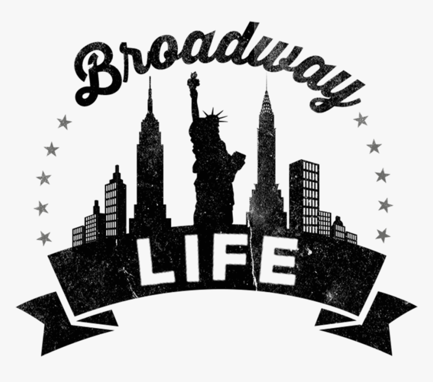 Broadway Life Logo - Broadway Skyline Silhouette, HD Png Download, Free Download