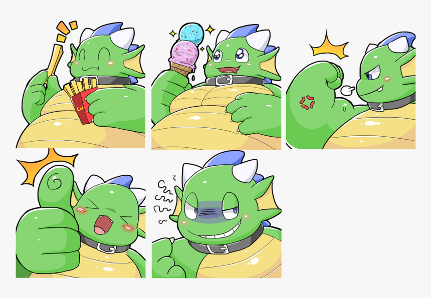 Green Dragon Telegram Stickers - Cartoon, HD Png Download, Free Download