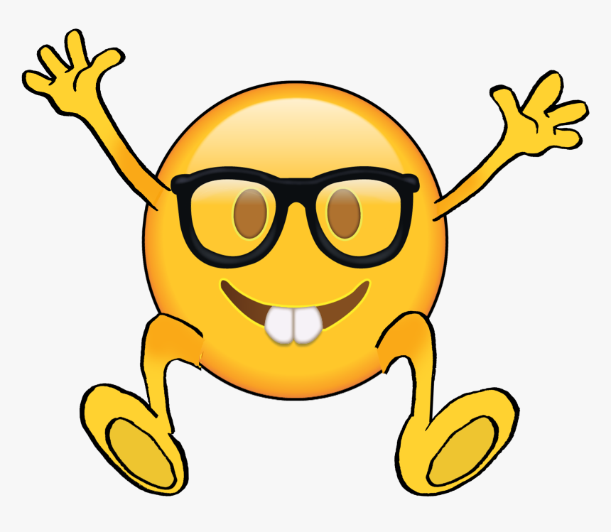 Nerd Face Emoji Png, Transparent Png - kindpng