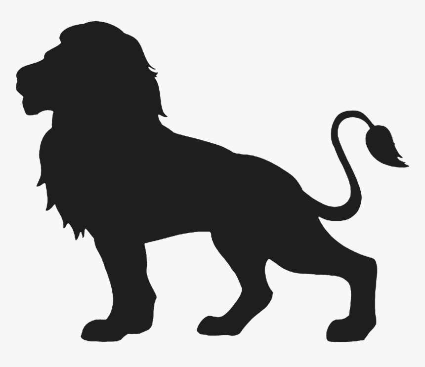 Feline Cut Out Silhouette Free Photo - Lion Silhouette, HD Png Download, Free Download