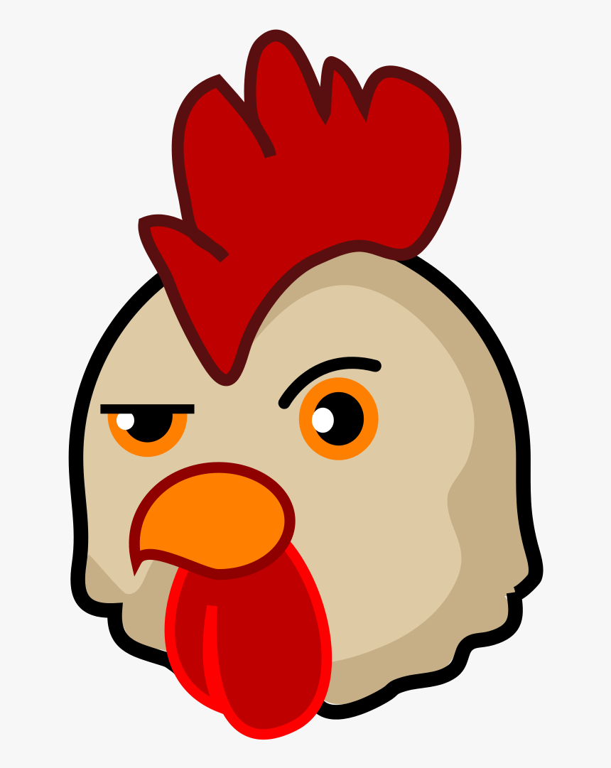 Chicken Head Png - Cartoon Transparent Chicken Head, Png Download, Free Download