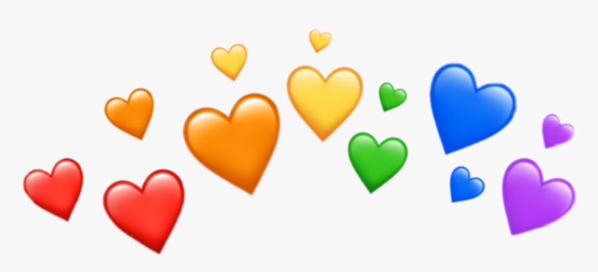 #colors #color #overlay #crown #heart #hearts #emoji - Transparent Heart Emoji Overlay, HD Png Download, Free Download