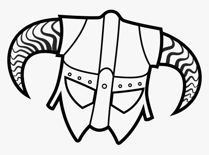 Skyrim Dragonborn Coloring Pages 5 By Brian - Skyrim Iron Helmet Icon, HD Png Download, Free Download