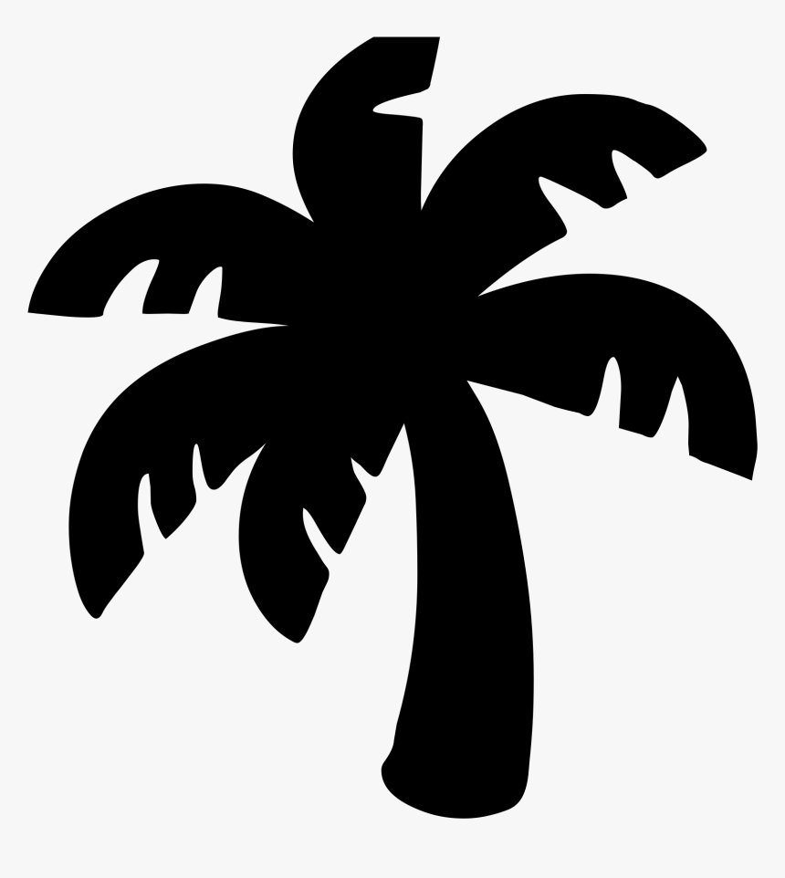 Android Emoji 1f334 - Palm Tree Emoji Black And White, HD Png Download, Free Download