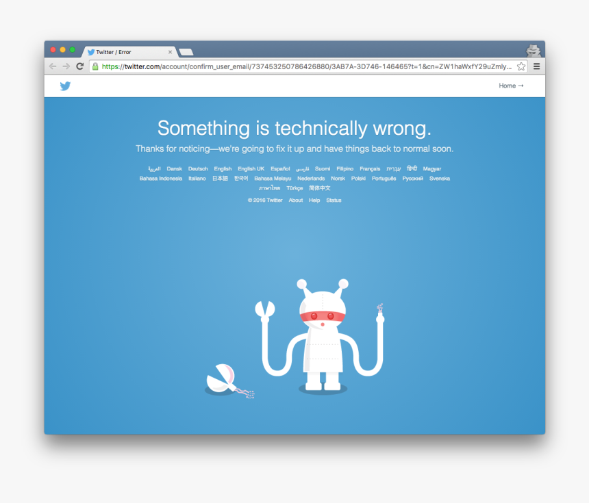 Twitter Error - Server Error Page Design, HD Png Download, Free Download