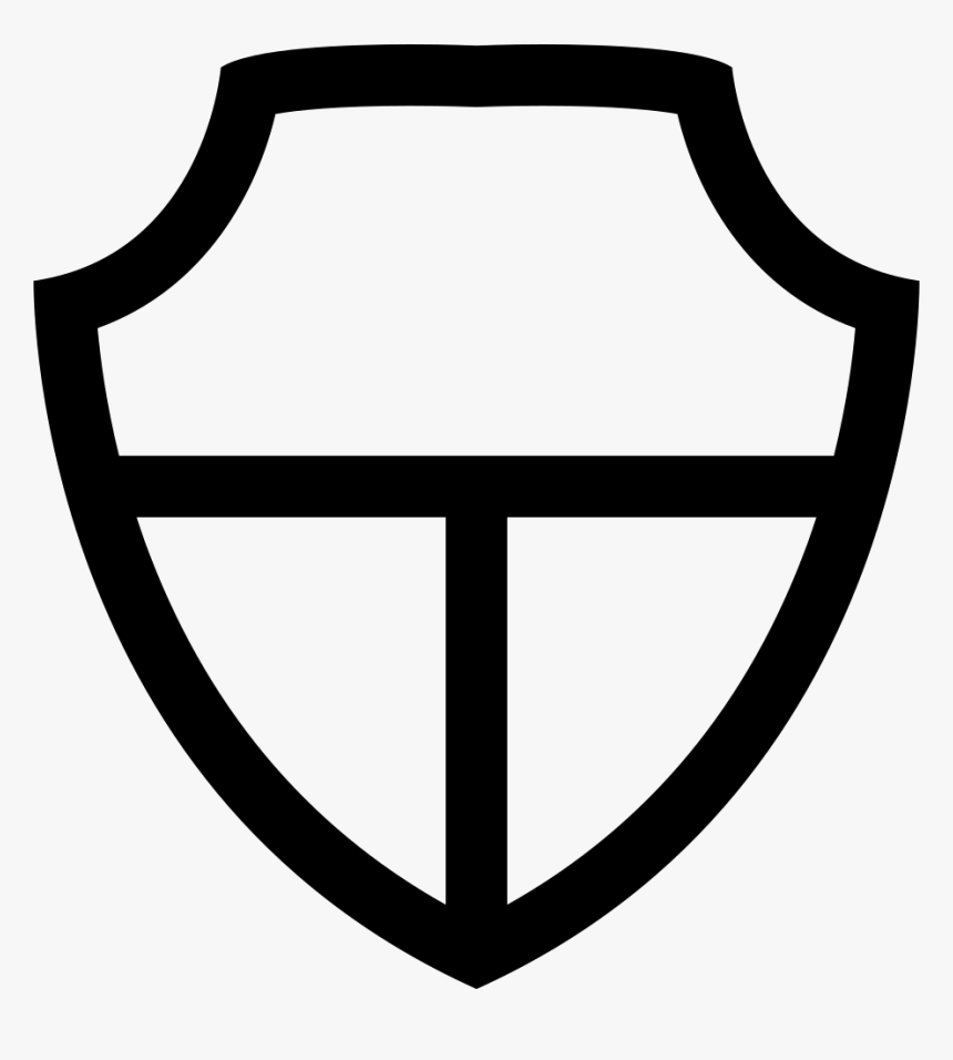 Shield White Shape Divided In Three - Icon, HD Png Download, Free Download
