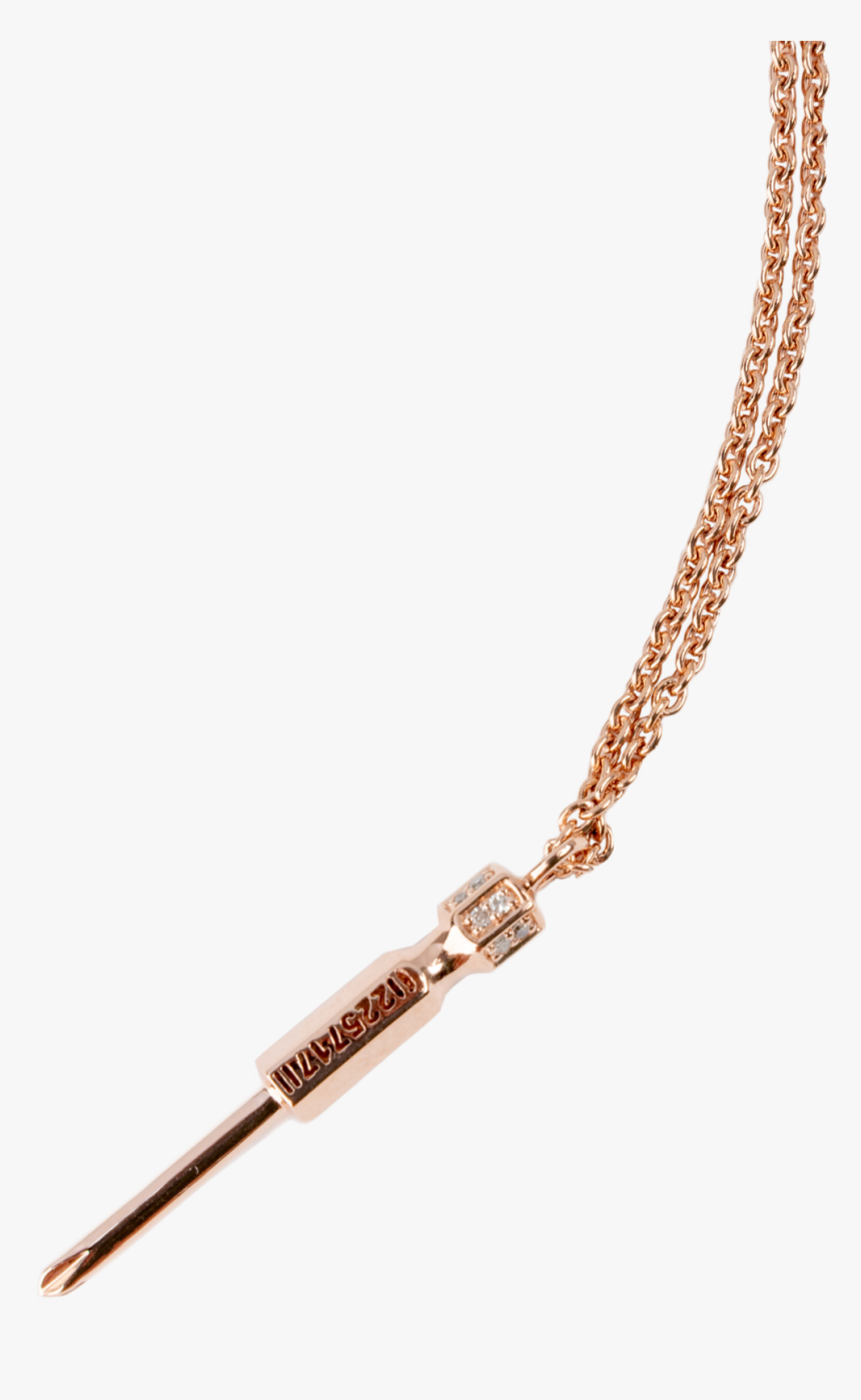 Rose Gold Button White Diamonds - Necklace, HD Png Download, Free Download