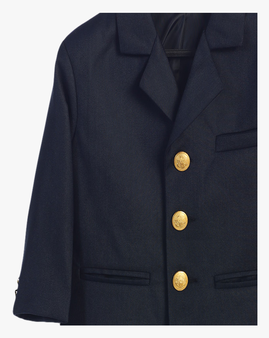 Boys Navy Blue Blazer With Gold Buttons - Button, HD Png Download, Free Download