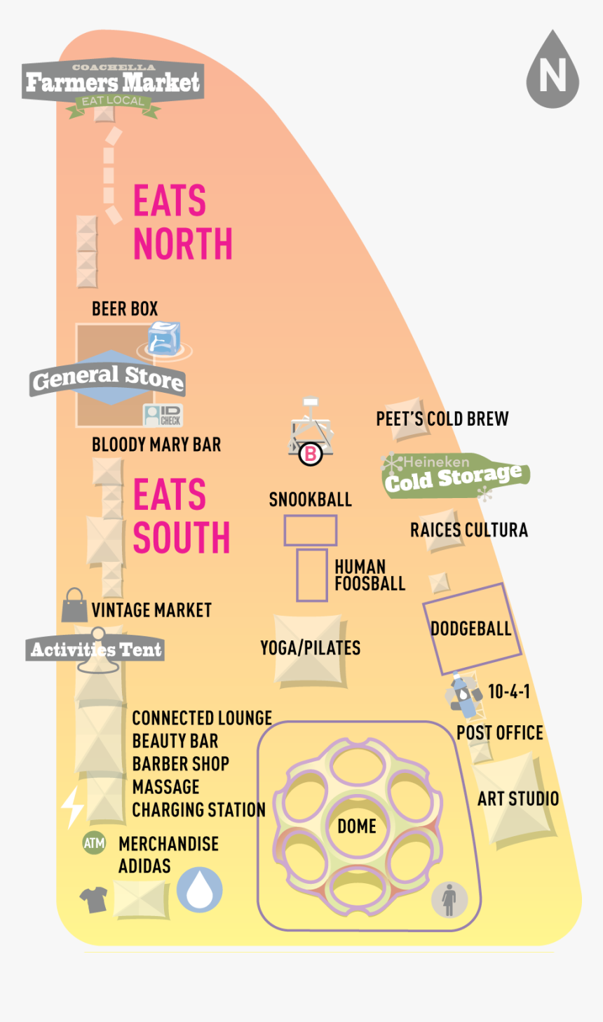 Coachella 2019 Car Camping Map, HD Png Download, Free Download