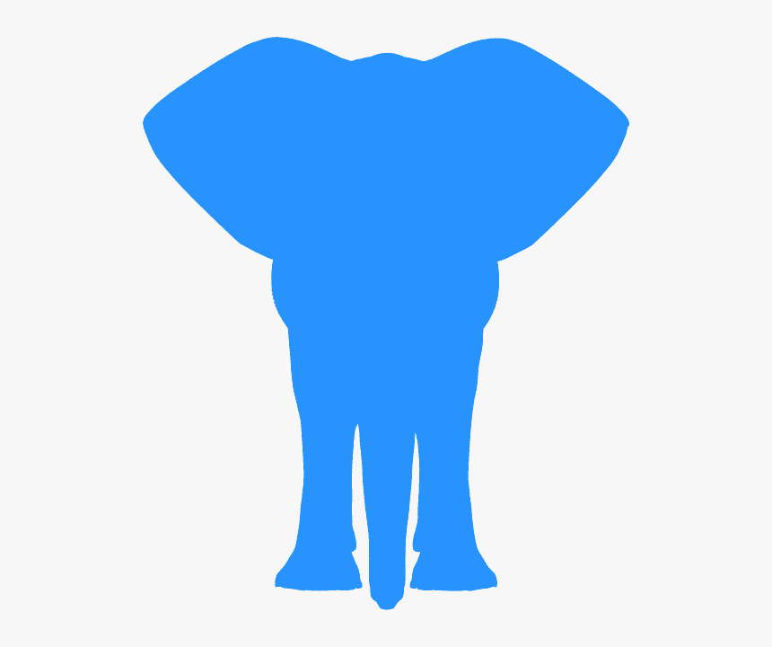 Elephant Silhouette Front View, HD Png Download, Free Download