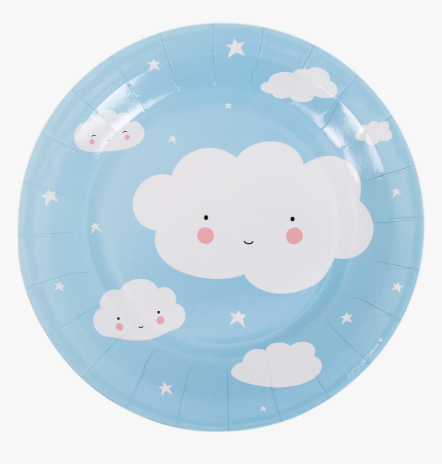 Cloud Paper Plate, Partyware, A Little Lovely Company - Cloud Paper Plates, HD Png Download, Free Download