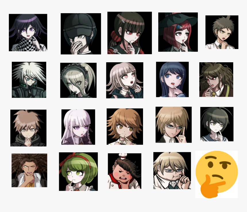 Danganronpa Thinking Sprites, HD Png Download, Free Download