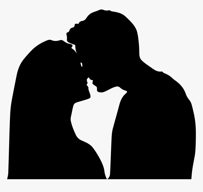 Relationship Silhouette Clip Arts - Silhouette Of Boy And Girl Kissing, HD Png Download, Free Download