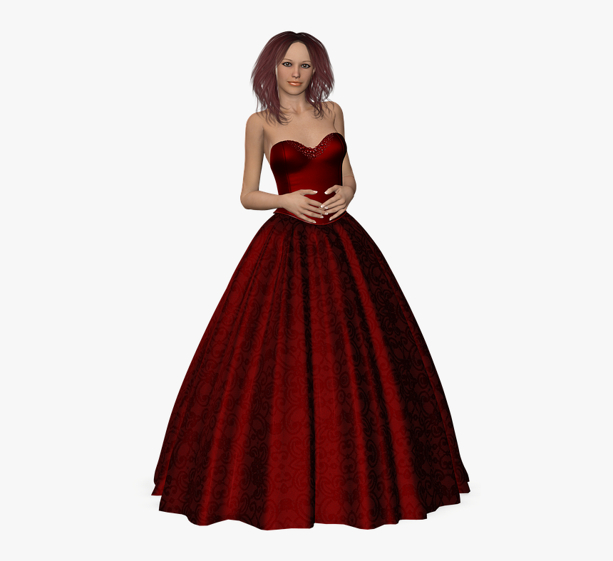 Red Dress Png High-quality Image - Woman With Dress Png, Transparent Png, Free Download