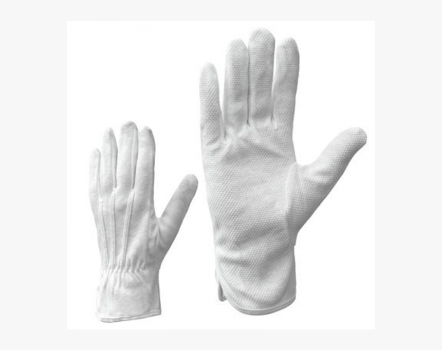 Mclean Cotton Gloves With Pvc Mini Dotted Palm, White - White Glove Palm, HD Png Download, Free Download