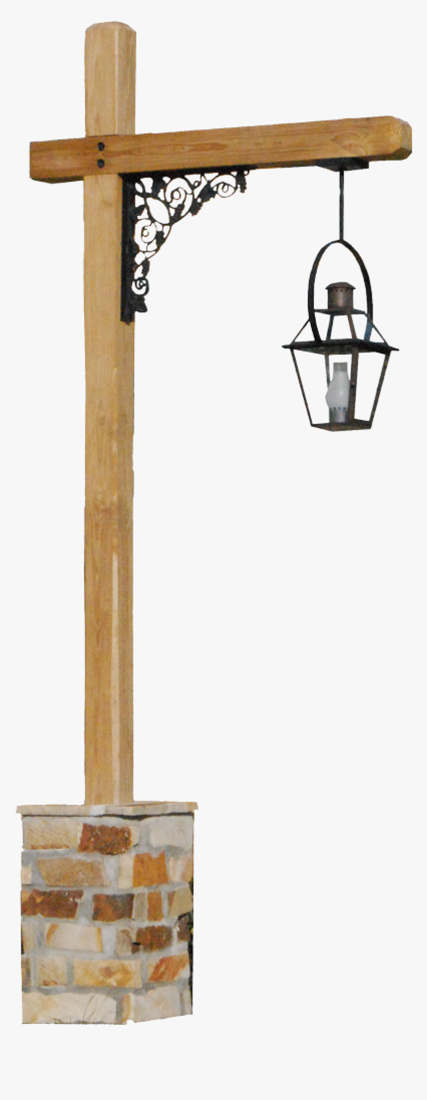 Wooden Post Png Download - Wooden Street Light Png, Transparent Png, Free Download