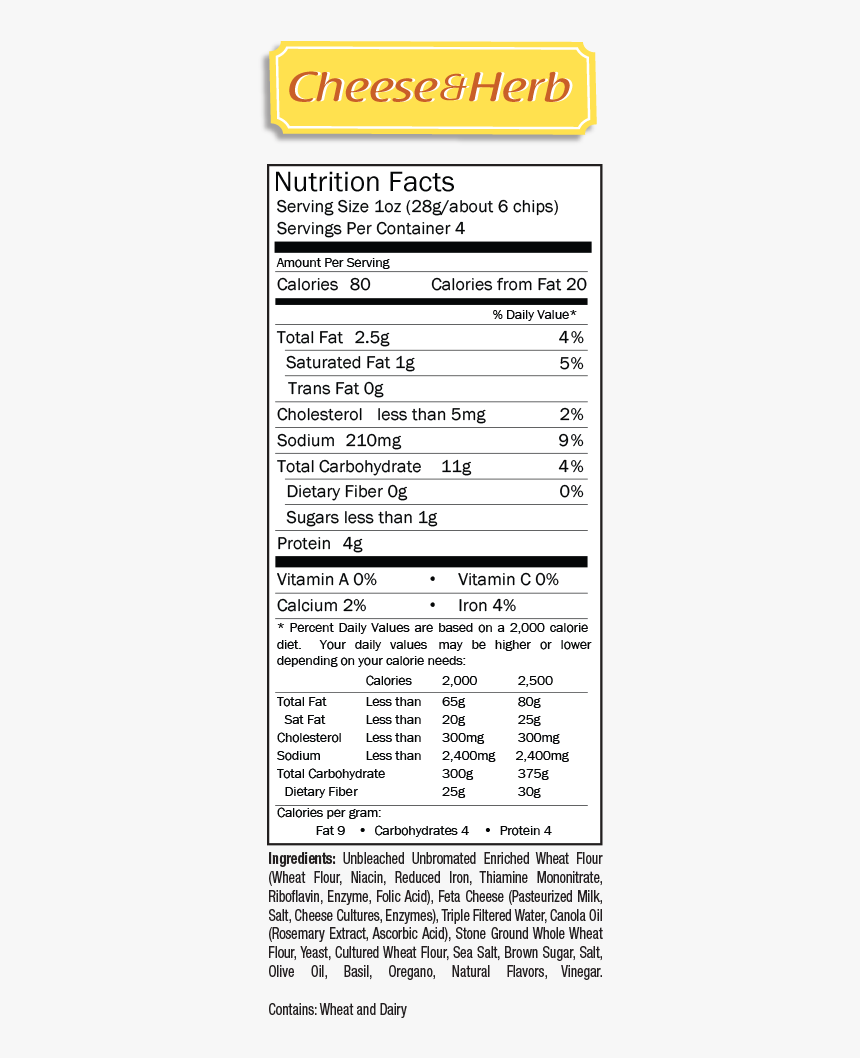 Nutrition Med Cheeseherb - Ginger Kombucha Nutrition Facts, HD Png Download, Free Download