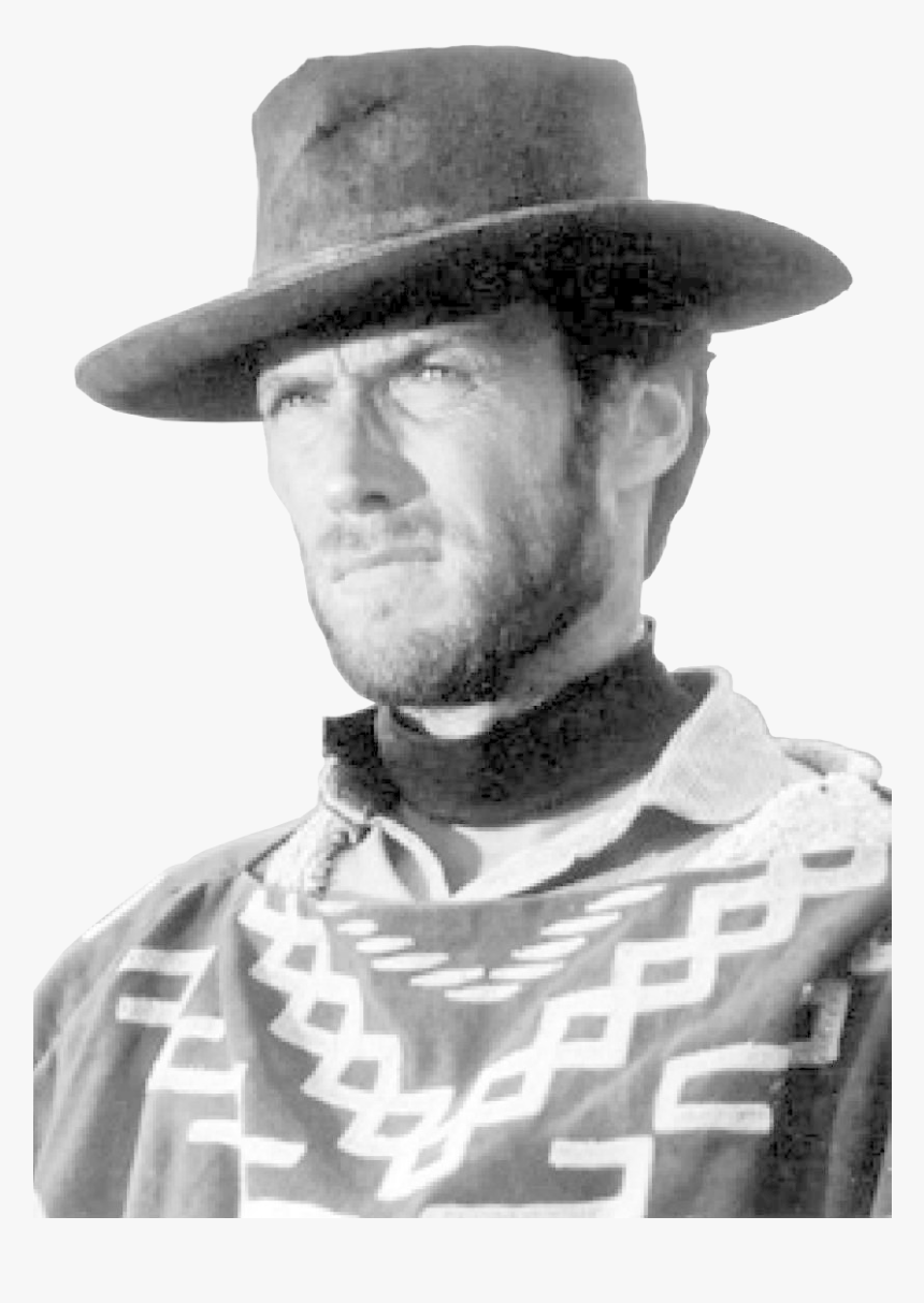 Sticker Clint Eastwood Noir Et Blanc Western Tinnova - Clint Eastwood For Few Dollars More, HD Png Download, Free Download