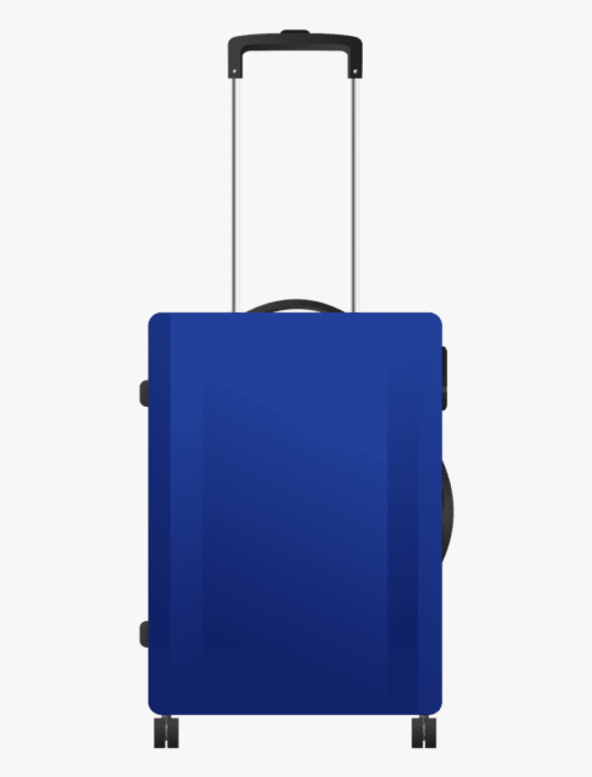 Free Png Download Blue Trolley Travel Bag Clipart Png - Transparent Suitcase Cartoon, Png Download, Free Download