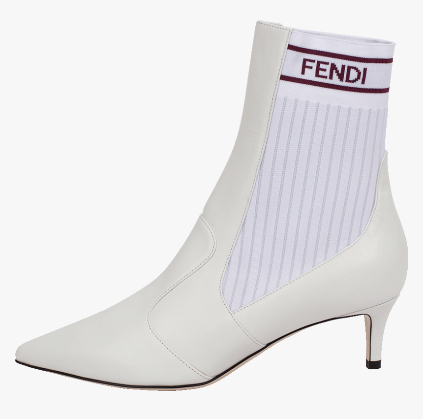 Fendi Logo Jacquard Ribbed Stretch Knit And Leather - Basic Pump, HD Png Download, Free Download