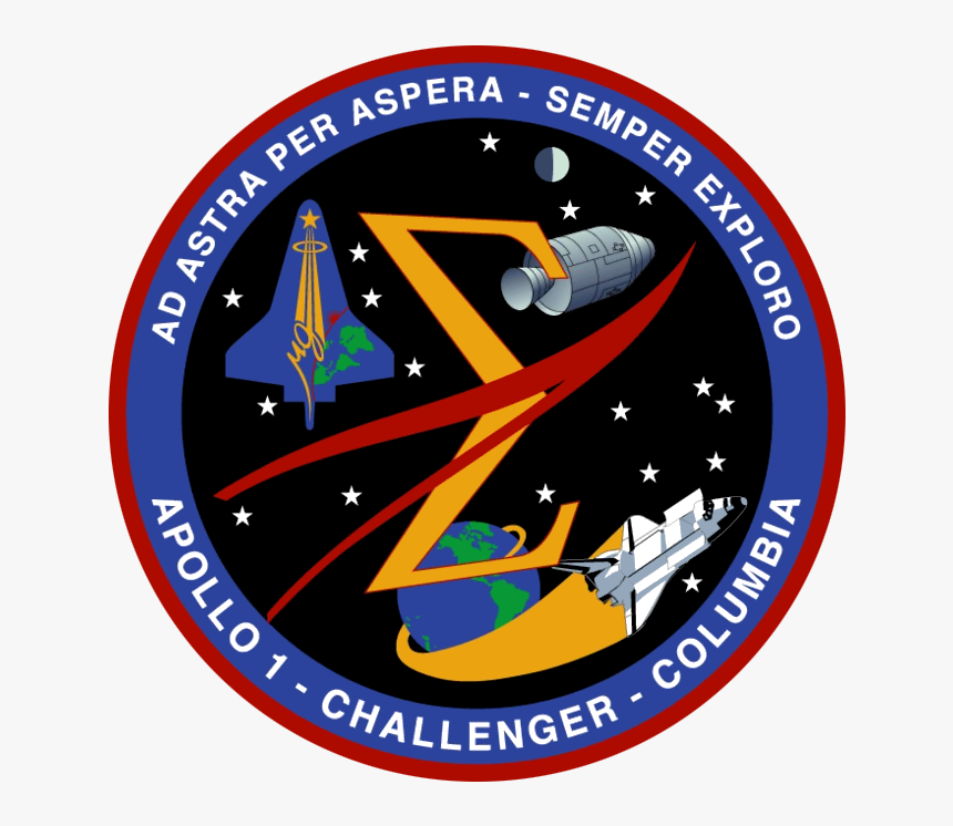 Apollo 1 Challenger Columbia Memorial Emblem - Per Aspera Ad Astra Apollo 1, HD Png Download, Free Download
